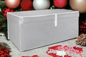 Milenay Kapaklı Çok Amaçlı (çamaşır-saklama-düzenleme Vb.) Hurç, Kutu 60x40x30 - Mega Boy Kutu - Gri