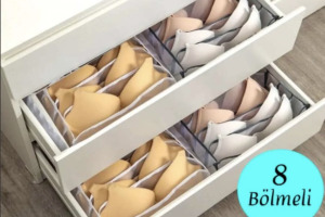 1 ADET 8 Bölmeli Sütyen Düzenleyici Akordiyon Dolap Ve Çekmece Içi Organizeri 113FSERI