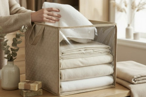 2,adet dolap düzenleyici kutu ön kısmı şeffaf pvc 30x30x30