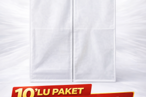10 Adet Beyaz Takım Elbise Kılıfı Gamboç