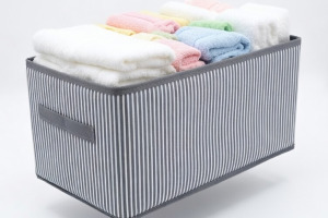 4 ADET DOLAP İÇİ DÜZENLEYİCİ KATLANABİLİR KIYAFET SAKLAMA KUTUSU 45x25x20